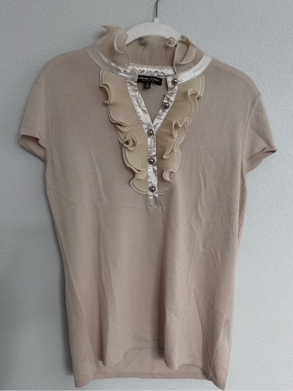 Adrienne Vittadini Ruffled Collar Blouse